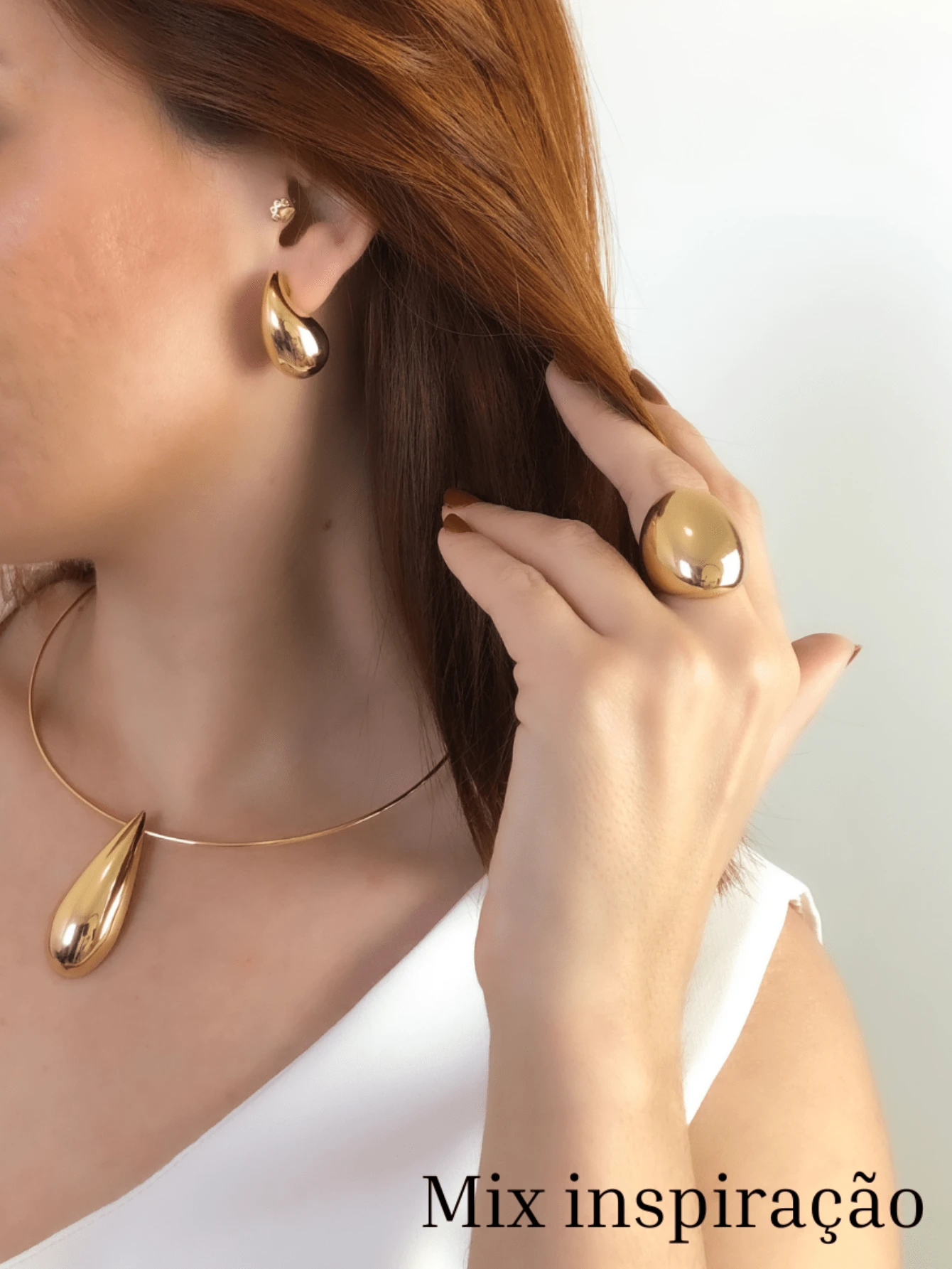 Brinco gota dourado - Imagem 5