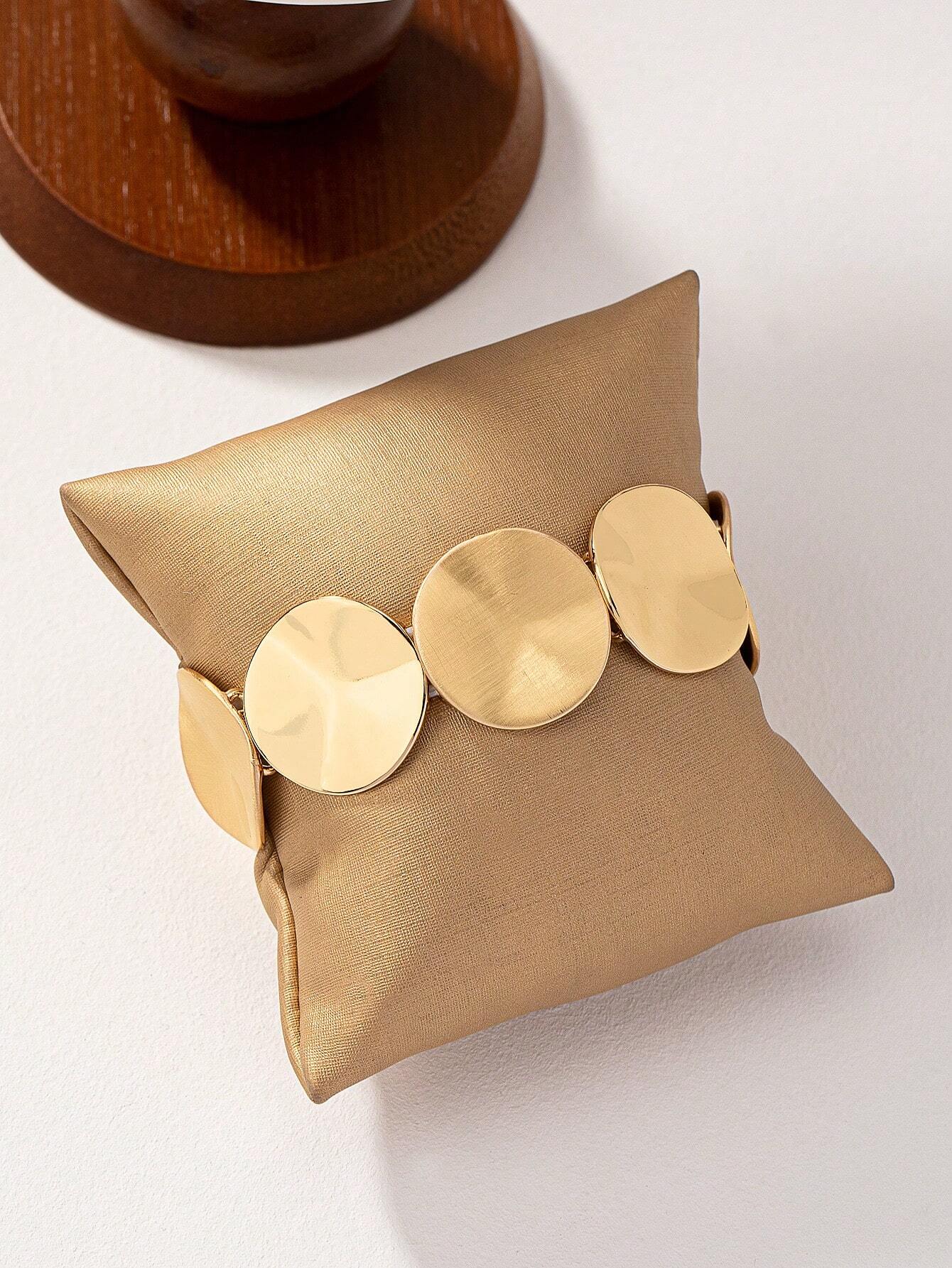 Pulseira Elástica Fashion Dourada. - Imagem 2