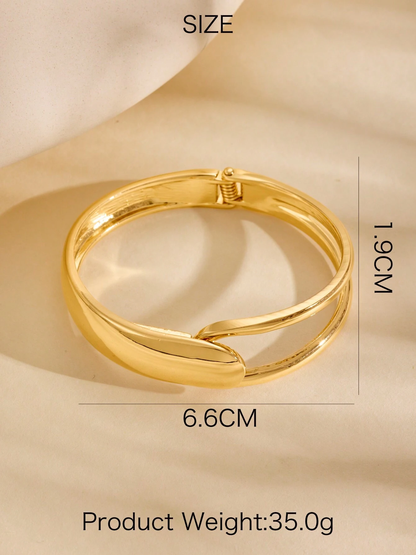 Pulseira de Metal Oca Assimétrica, Design de Nicho Elegante e Minimalista. - Imagem 5