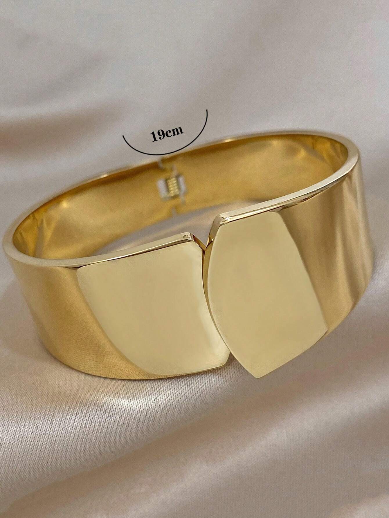 Pulseira Minimalista Grosso Aço Inoxidável, Elegante e Ampla Cuff. - Imagem 7