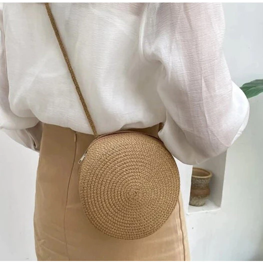 Bolsa de Praia Bag Saco de Palha Verão Transversal. - Imagem 7