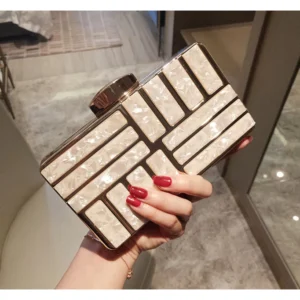 Bolsa de Noite em Mármore Acrílico